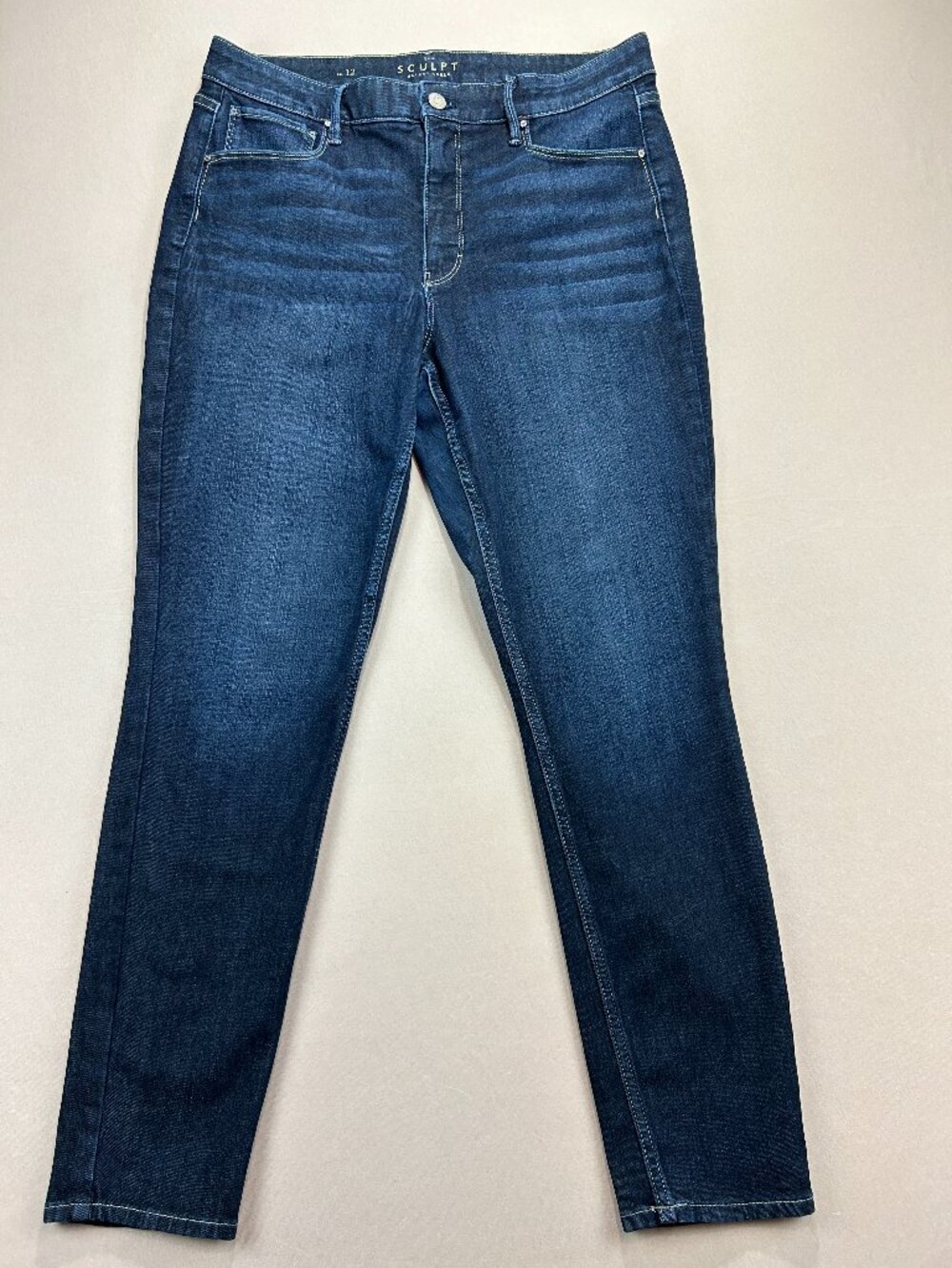 White House Black Market Jeans Women's Size 12 Blue Denim Skinny Ankle Stretch